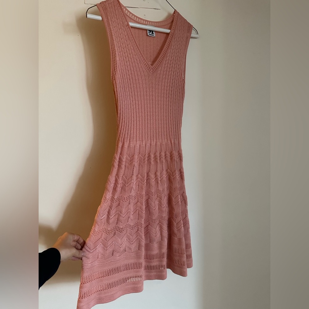 Missoni M Sleeveless Blush Pink Knit Dress - Size S